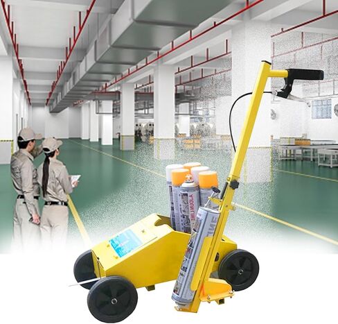Walk-Behind Striping Machine for Parking Lots & Tennis Courts, High-Capacity Inverted Spray Paint Cart, Durable Line Marking Equipment for Professional Use in Saudi Arabia