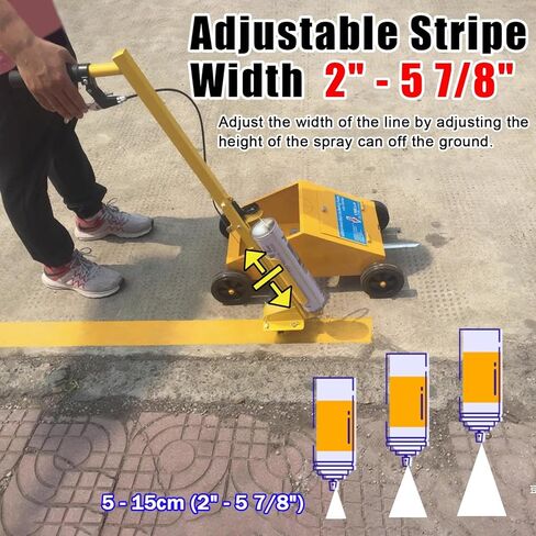 Walk-Behind Striping Machine for Parking Lots & Tennis Courts, High-Capacity Inverted Spray Paint Cart, Durable Line Marking Equipment for Professional Use in Saudi Arabia