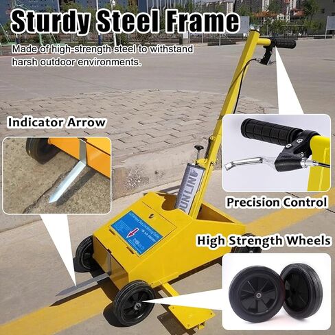 Walk-Behind Striping Machine for Parking Lots & Tennis Courts, High-Capacity Inverted Spray Paint Cart, Durable Line Marking Equipment for Professional Use in Saudi Arabia