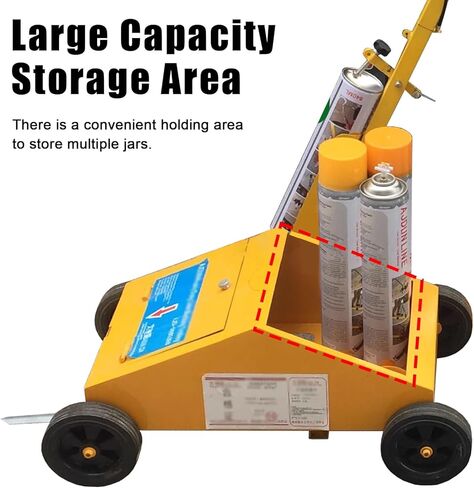 Walk-Behind Striping Machine for Parking Lots & Tennis Courts, High-Capacity Inverted Spray Paint Cart, Durable Line Marking Equipment for Professional Use in Saudi Arabia