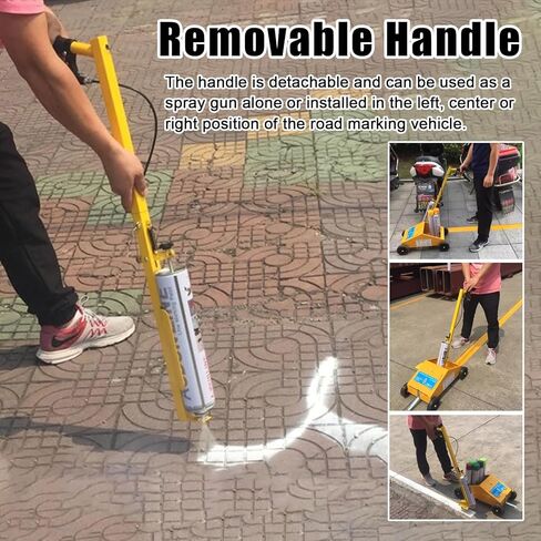Walk-Behind Striping Machine for Parking Lots & Tennis Courts, High-Capacity Inverted Spray Paint Cart, Durable Line Marking Equipment for Professional Use in Saudi Arabia