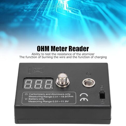 Resistance OHM Meter, ABS Coil Tester with Atomizer Resistance Test and Wire Burning Function, for EGO 510 808D M7 M8 and Other Thread Specifications in Saudi Arabia