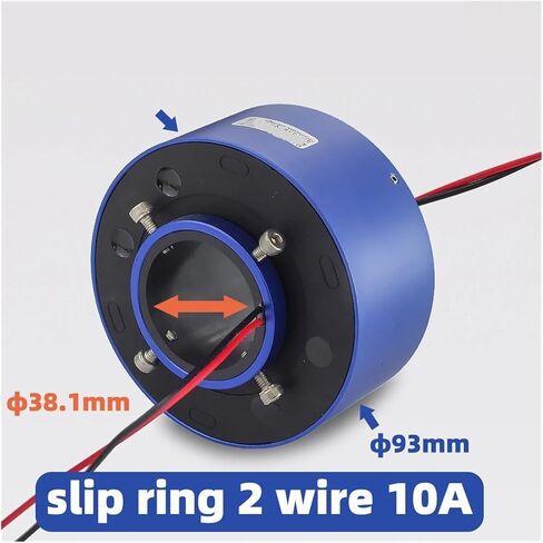 Slip Ring Through Hole Slip Ring 38.1mm 2 Circuit 10A Slip Ring Ring Collector Ring Conductive Ring in Kuwait
