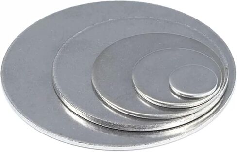 Metal Plate,10pcs 7mm-30mm Stainless Steel Disc,1.8mm Thick Solid Small Round Steel Plate, in Kuwait