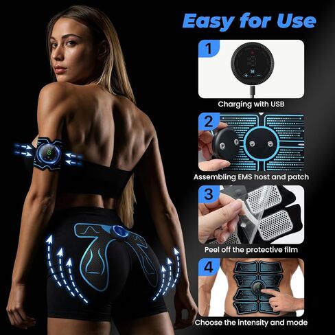 Muscle Stimulator for Arms, Abdomen, Thighs and Buttocks - Body Control System, Abs Booty Trainer in Saudi Arabia