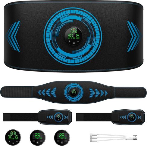 EMS Muscle Stimulator, Electronic ABS Stimulator Muscle Toner Trainer for Abdominal/Arms/Legs, FDA Cleared Ab Fitness Strength Training Workout Equipment for Men and Women in Saudi Arabia