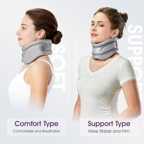 دعامة الرقبة باباكا لألم الرقبة ودعمها، دعامة رقبة ناعمة، طوق عنق الرحم للنساء والرجال، دعم الرقبة مع وسادة دعم، دعامات الرقبة للنوم، تخفف الألم وضغط العمود الفقري (M(11.4"-15.4")) in Kuwait