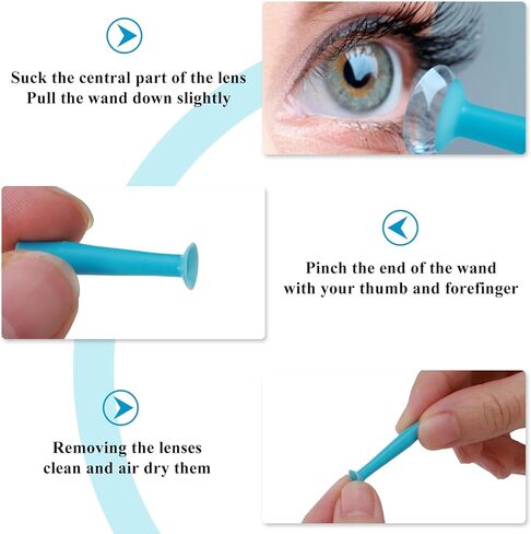 10 Pcs Contact Lens Applicator Tool, Ymapinc Contact Lens Remover Tool, Hard Contacts Plunger, Eye Plungers for Hard Contacts Suction Cup Removal Tools in Saudi Arabia