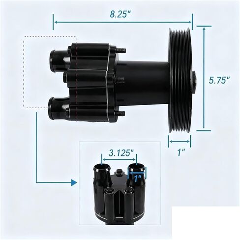 Water Impeller Pump Compatible For Mercruiser Bravo 4.3L 5.0L .7L 6.2L 7.4L OEM 46807151A9 4672774A86 in Saudi Arabia