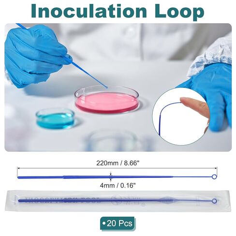 PATIKIL 35mm High Borosilicate Glass Petri Dishes with Lids, 6 Pack Petri Plates with 20 Pack Inoculation Loop for Lab Science Experiment, Clear in Saudi Arabia