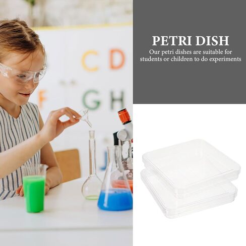 Plastic Petri Dishes with Lids 3.93 Inch Clear Disposable Culture Plates 10 Pack Laboratory Petri Dish for Scientific Research School Projects in Saudi Arabia