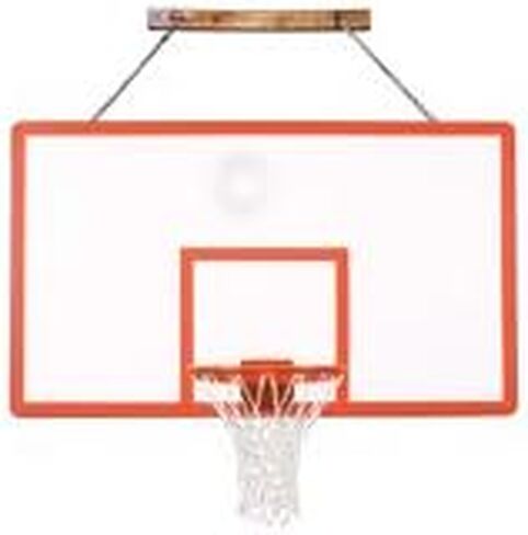 First Team FoldaMount82 Performance Steel-Fiberglass Side Folding Wall Mounted Basketball System44; Brick Red in Saudi Arabia