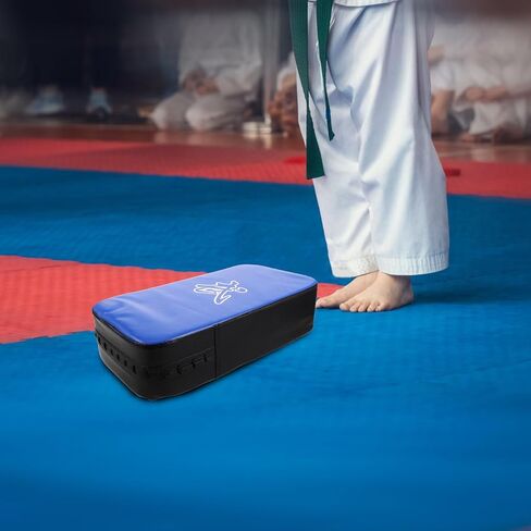 التايكوندو ركلة درع الأزرق سميكة بو فنون الدفاع عن النفس تدريب الملاكمة الركل ضرب الحرس لحماية الساق والفخذ معدات الملاكمة الرياضية in Kuwait