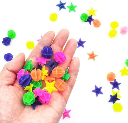 72 Pcs Colorful Bike Spoke Beads | Kids Bicycle Wheel Decorations | Easy Clip-on Plastic Spoke Plastic Clip Round Decor Beads for Boys & Girls, Multicolor,Assorted Shapes in Saudi Arabia