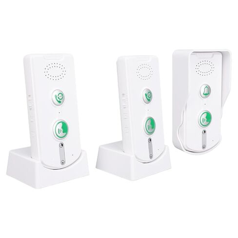 Rechargeable Wireless Intercom Unit, 2-Way Talking, 500 Meter Talking Distance, Power Saving, IP54 Water Resistance Rating, 2 Pcs, Suitable for Home, Office (Black) in Saudi Arabia