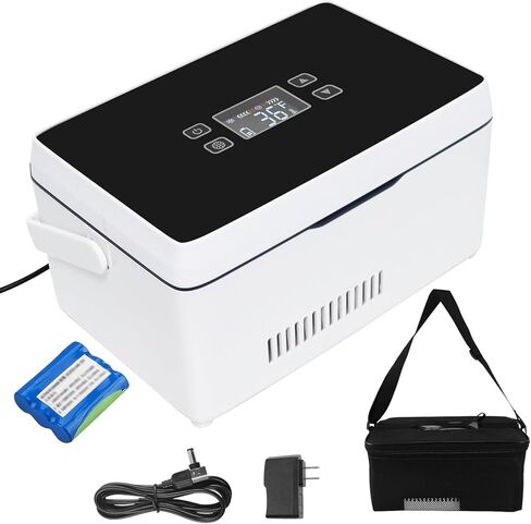 Electric Insulin Cooler Travel Case Box, Insulin Fridge Portable Insulin Refrigerator, Diabetic Travel Case, 32℉-64℉Temperature Control LCD Display(Large) in Kuwait