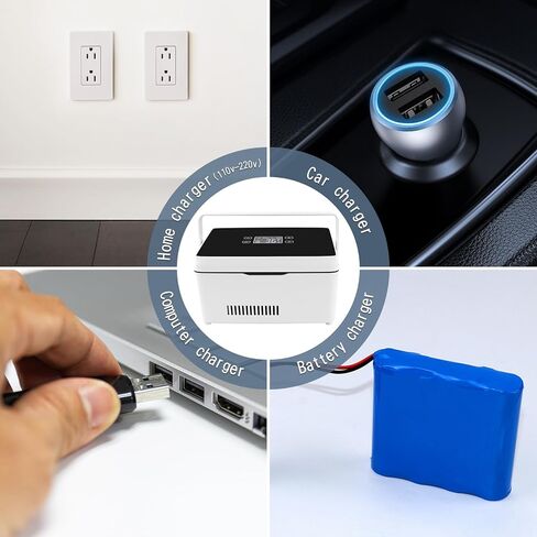 Electric Insulin Cooler Travel Case Box, Insulin Fridge Portable Insulin Refrigerator, Diabetic Travel Case, 32℉-64℉Temperature Control LCD Display(Large) in Kuwait