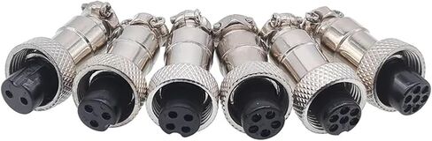Only Female Plugs 7/16 Inch GX12 Cable Connector 2Pin 3pin 4pin 5pin 6pin 7Pin 1Pcs(5Pin Female Plug) in Saudi Arabia