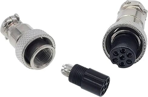 Only Female Plugs 7/16 Inch GX12 Cable Connector 2Pin 3pin 4pin 5pin 6pin 7Pin 1Pcs(5Pin Female Plug) in Saudi Arabia