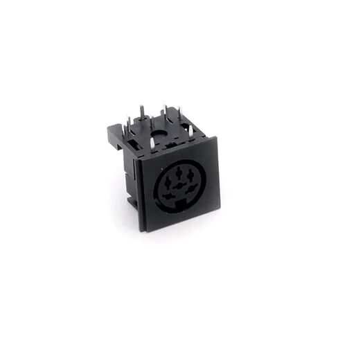 100Pcs/lot 6Pins DIN Female Jack PCB Panel Mount Right Angle / 90 Degree Socket Chassis Terminal in Saudi Arabia