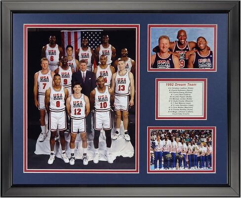 Legends Never Die 1992 USA Olympic Basketball Team Framed Photo Collage, 16" x 20" in Saudi Arabia