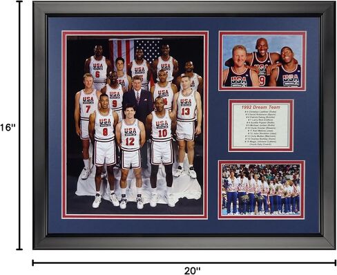 Legends Never Die 1992 USA Olympic Basketball Team Framed Photo Collage, 16" x 20" in Saudi Arabia