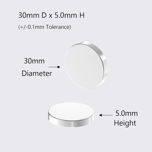 Powerful Rare Earth Magnets, 30mm Dia x 5mm Thick - 8 Pack, Super Strong Mighty Neodymium Round Magnet for Fridge,DIY,Building,Scientific,Craft, and Office Strong Magnets in Saudi Arabia