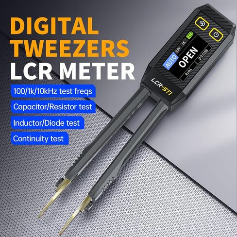 LCR-ST1 LCR متر، 100 هرتز/1 كيلو هرتز/10 كيلو هرتز LCR متر ملاقط، جهاز اختبار SMD ذكي صغير ESR متر، اختبار استمرارية الصمام الثنائي، مقياس سعة الحث، التعرف على المكونات التلقائية in Saudi Arabia
