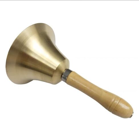 Solid Brass Hand Bell with Wooden Handle, Service Call Bell for Elderly Care, Teaching, Training in Saudi Arabia