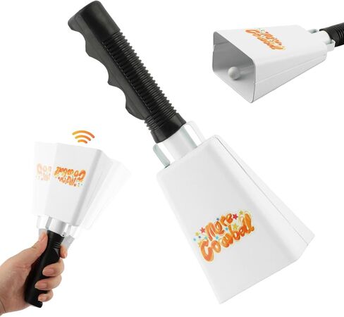 جرس بقرة بمقبض - صانع ضوضاء معدني مقاس 9 بوصة لألعاب كرة القدم والأحداث الرياضية والاحتفالات in Kuwait