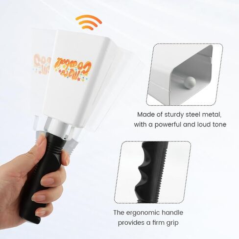 جرس بقرة بمقبض - صانع ضوضاء معدني مقاس 9 بوصة لألعاب كرة القدم والأحداث الرياضية والاحتفالات in Kuwait