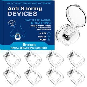 Anti Snoring Devices, Magnetic Anti Snore Nose Clip, Nasal Strip for Snore with Adjustable Magnet, Magnetic Nasal Dilator, Snoring Solution for Men and Women, 8PCS-C in Kuwait