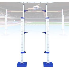 Aluminum Competition Track Field High Jump Posts,Portable High Jump Training Standard,with 2 Adjustable Uprights Frames,Athletics Jumping Events Tester,for Outdoor School in Kuwait