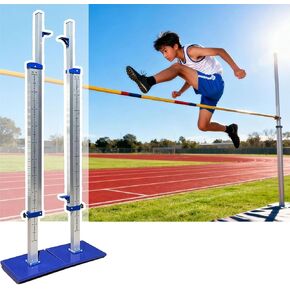 معايير القفز العالي في مضمار المنافسة والميدان، 1.64 بوصة إلى 8.5 بوصة قابلة للتعديل، مقياس متري سم، حاملات القفز العالي في المدرسة، زوج واحد، لتلاميذ المدارس الابتدائية والثانوية in Kuwait