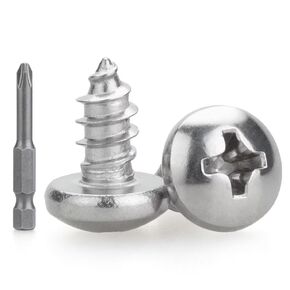 #4 x 1/4" (50 PCS) Pan Head Self Tapping Screws, 304 Stainless Steel 18-8, Sheet Metal Screws & Wood Screws, Rust-Resistant Fasteners for RV HVAC 3D Printing & DIY Projects (WST2.9x6) in Kuwait