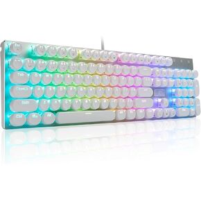 Huo Ji Z-99 لوحة مفاتيح ميكانيكية سلكية ، صوت كريمي ، مفاتيح خطية ساخرة مسبقة قبل التبديل ، بنية طوقا مع رغوة صوتية ، إضاءة خلفية RGB ، 99 مفاتيح لوحة مفاتيح مخصصة للألعاب للكمبيوتر/ماك ، رمادي in Kuwait