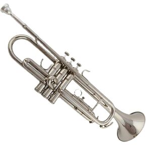 بوق مسطح من النحاس المطلي بالنيكل B، بوق مسطح لاختبار الأداء الاحترافي، مطلي بالذهب، مزمار نفخ (فضي) in Kuwait