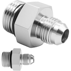 موصل خرطوم هيدروليكي 3/8 بوصة JIC ذكر × 1/2 بوصة SAE ORB ذكر محول مستقيم وصلات الأنابيب الهيدروليكية تركيب محول 6400-06-08 للأنظمة الهيدروليكية (عبوتان) in Kuwait