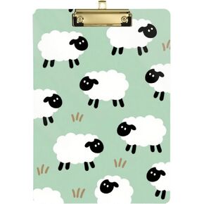 Cute Cartoon White Sheep A4 Classic clipboard Plastic Legal Size clipboard Standard Hole for Police Office Nurse Football Coaches Size 9 x 12 in Saudi Arabia