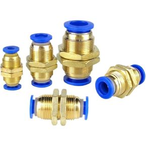 هوائي كامل سلسلة النحاس التقسيم مباشرة من خلال أنبوب الهواء المشترك المقابس السريعة موصل PM4/6/8/10/12 1 قطعة (PM8 (أزرق)) in Kuwait