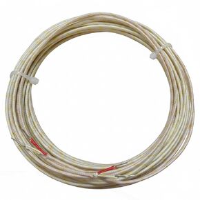 سلك حراري من النوع K بدرجة احترافية، AWG 24، معزول بالألياف الزجاجية، مقاوم لدرجات الحرارة العالية 700 درجة مئوية، 10 ياردة (4.6 م) in Kuwait