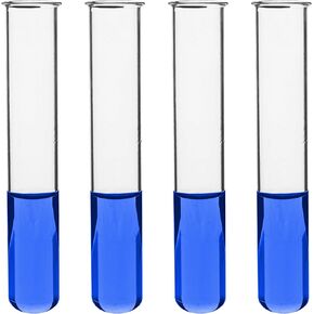 أنابيب اختبار 100 قطعة، 50 مل - زجاج بوروسيليكات 3.3 - جدران سميكة 1.2 مم، حافة مطرزة - متانة فائقة للحرارة والكيميائية - طول 5.9 بوصة، قطر 1 بوصة - Eisco Labs in Kuwait