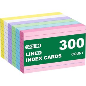 250 Count White Index Cards 3 × 5 ، بطاقات الفلاش المحددة للدراسة ، والوزن الثقيل ، الكلية المدرسية المبطنة ، وبطاقات الملاحظات المبطنة للمنزل ، والمكتب ، والمدرسة ، و 5 بطاقات فلاش. in Kuwait