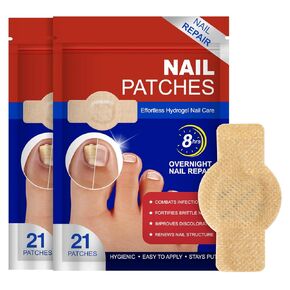 Nail Patches, 42P Nail Patches for Toenails, Nail Treatment Patches Extra Strength, Extra Strong 8-Hour Repair Nail Plasters, Overnight Toe Nail Care Repair for Damaged Nails in Kuwait