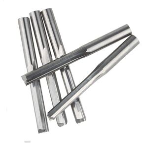 5 قطع 2 فلوت مستقيمة قاطعة الطحن 6 × 42 مم قاطعة طحن فولاذية التنجستين مطحنة نهاية CNC أدوات القطع ثنائية الأبعاد لقمة التوجيه لنقش الخشب باستخدام الحاسب الآلي in Kuwait