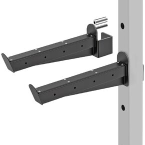 Kipika Safety Spotter Arms for 3" x 3" Power Racks with 5/8" & 1" Holes - Heavy Duty Barbell Safety Catches with Rubber Pad - Adjustable and Easy to Install - Set of 2 in Saudi Arabia