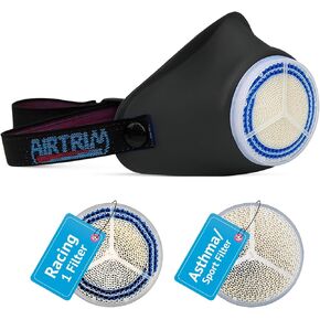 Cold-Weather Breathing Mask for Athletes & Cold-Air-Sensitive Users — Warms & Humidifies Inhaled Air — Includes 1 Asthma/Sport + 1 Racing #1 Filter in Saudi Arabia