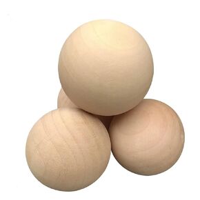 6/8/10/12/15/20/25/30/35-90mm Solid Natural Color Ball No Hole Round Wooden Beads Manual DIY Ball Jewelry Carving Beads(15mm-10pcs) in Kuwait