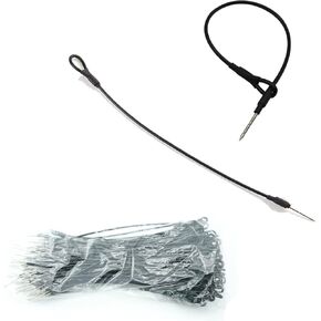 100 قطعة من العلامات الأمنية، حلقة سلكية لدبوس العلامات السوداء للعلامة الصغيرة، أنظمة منع فقدان الوزن ومكافحة السرقة بطول 6.7 بوصة، حبل مضاد للسرقة أسود in Kuwait