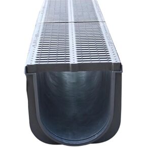 شبكة الصرف نظام تصريف مزراب عالي تحت الأرض، تصريف قناة U للخدمة الشاقة لمرآب السيارات، مجاري سوداء (34 * 100 * 29 * 2 سم) in Kuwait